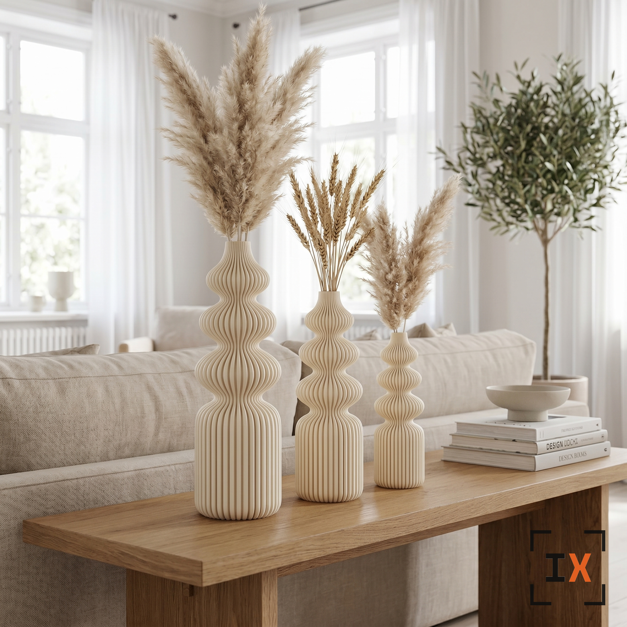 Nordic Ribbed Vase