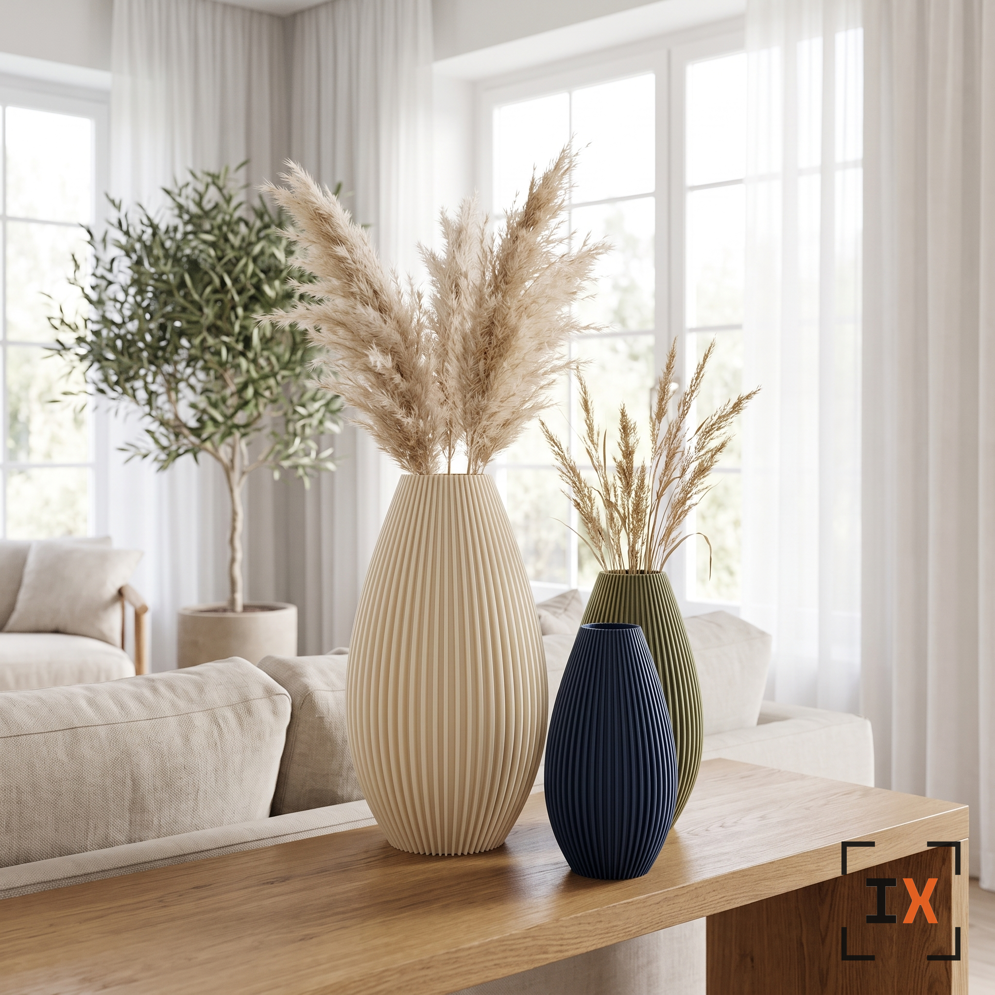 Ribbed Vase