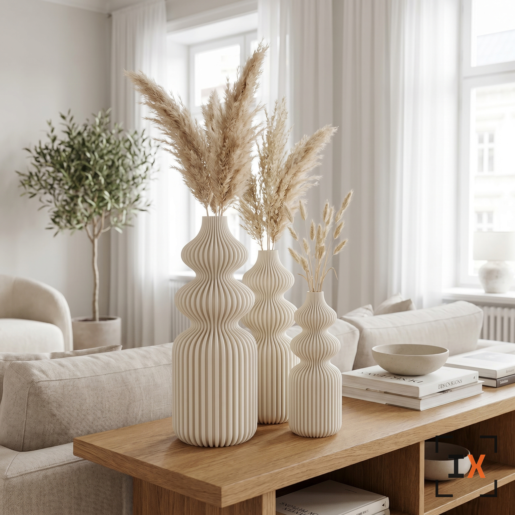 Nordic Ribbed Vase
