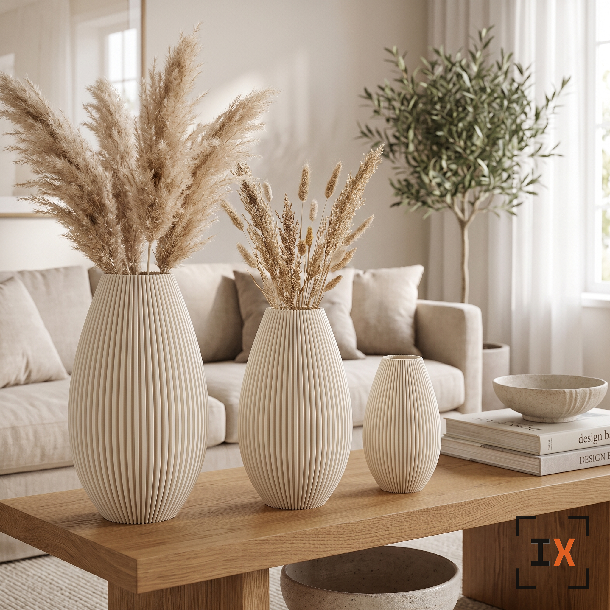 Ribbed Vase