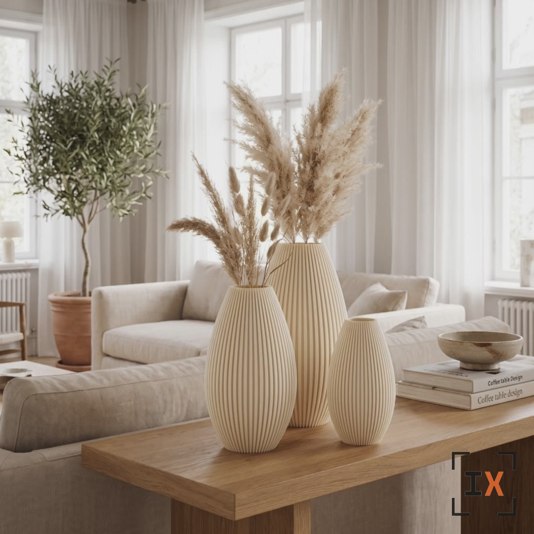Ribbed Vase