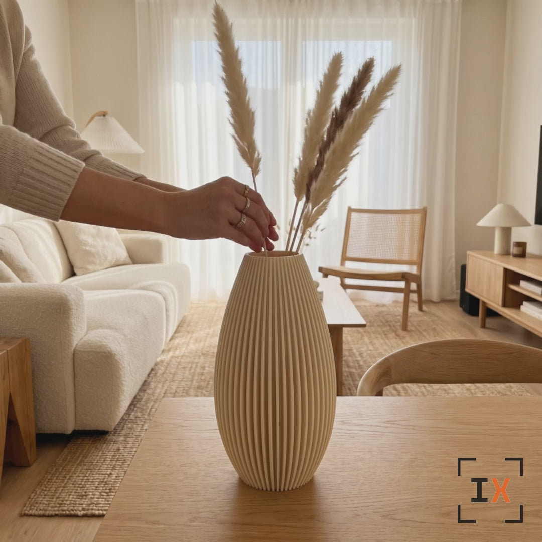 Ribbed Vase